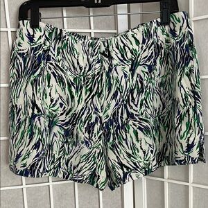 Stella McCartney Dropped Waist Green and Blue Shorts